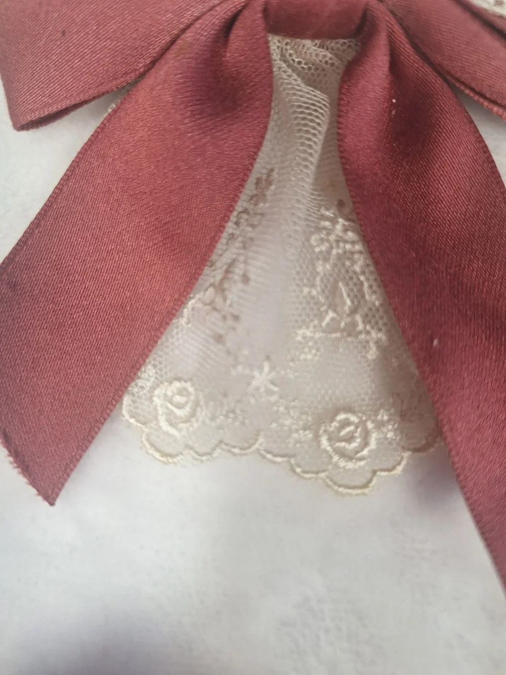Innocent World Pink Rose Lace Hair Bows | Set of 2 | Classic Lolita